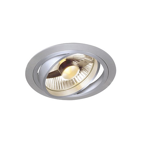 NEW TRIA ES111 ROND. encastré. alu brossé. GU10. max. 75W. lames ressorts