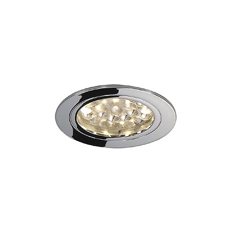 DL 123 LED FURNITURE. encastré rond. chrome. 24 LED. 3000K