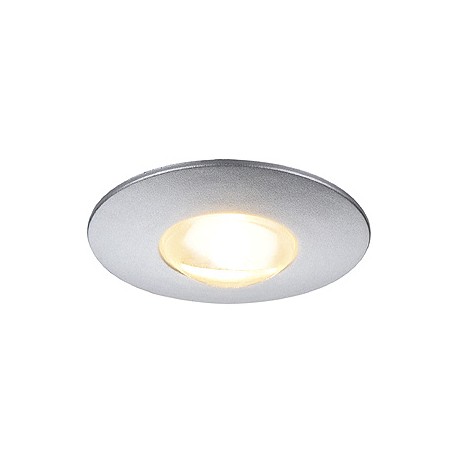 LIGHTPOINT 2. encastré. rond. gris argent métalique. 1W LED 3000K