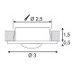 LIGHTPOINT 2. encastré. rond. gris argent métalique. 1W LED 3000K