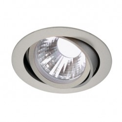 NEW TRIA LED DISK encastré. rond. gris argent. 4000K. 60 degrés. clips ressorts