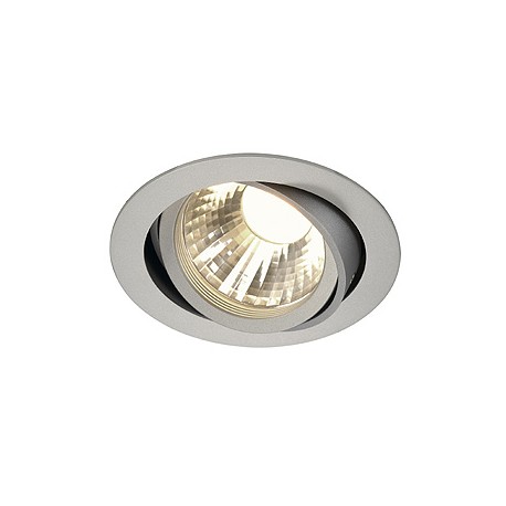 NEW TRIA LED DISK encastré. rond. gris argent. 2700K. 35 degrés. clips ressorts