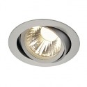 NEW TRIA LED DISK encastré. rond. gris argent. 2700K. 35 degrés. clips ressorts