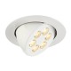 TRITON 6 GIMBLE encastré. rond. blanc mat. 6x 1W LED blanc chaud. orientable