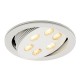 TRITON 6 encastré. rond. blanc mat. 6x 3W LED blanc chaud. orientable