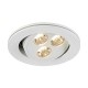 TRITON 3 LED encastré. rond. blanc mat. 3x1W LED 3200K. orientable