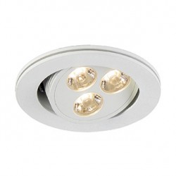 TRITON 3 LED encastré. rond. blanc mat. 3x1W LED 4000K. orientable