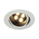 KIT TRITON 4. encastré. rond. blanc mat. 4x3W LED 3000K. 12 degrés