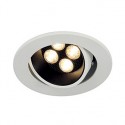 KIT TRITON 4. encastré. rond. blanc mat. 4x3W LED 3000K. 30 degrés