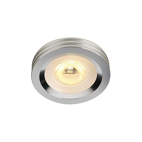 LED ALUMINIUM encastré. rond . alu brossé. 3W LED 3200K