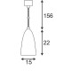 TONGA 4 suspension. diffuseur en céramique. E14. max. 60W. patère incluse