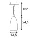 OVO ES111 suspension. blanc/chrome. GU10. max. 75W