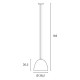 ORION CONE suspension. beige. E27. max. 60W. verre