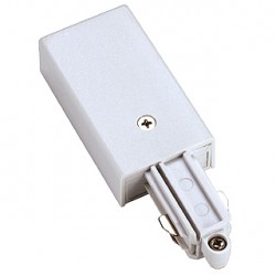 Alimentation pour rail 1 allumage 230V. blanc. terre droite