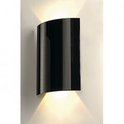 LED SAIL 2 applique. arrondie. noire. 2x 3W LED. 3000K