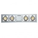 AIXLIGHT LONG GU10 suspension. gris argent. max. 4x 50W