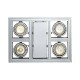 AIXLIGHT SQUARE GU10 suspension. gris argent. max. 4x 50W