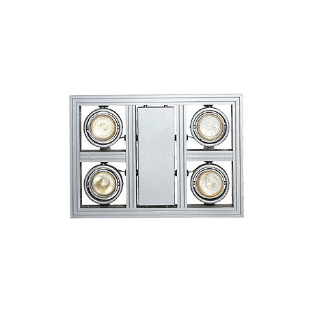 AIXLIGHT SQUARE GU10 suspension. gris argent. max. 4x 50W