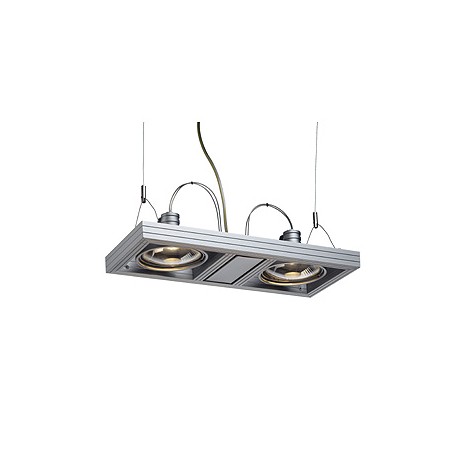 AIXLIGHT DUO ES111 suspension. gris argent. 2x GU10. max. 75W