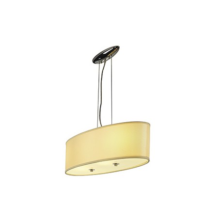 SOPRANA PD-4. suspension. ovale. diffuseur beige. 3x E27. max. 3x 40W