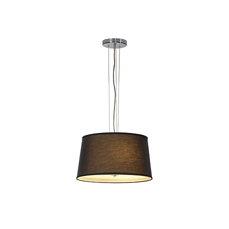 CORDA suspension. ronde. diffuseur noir. E27. max. 3x 60W