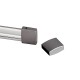 EASYTEC II rail. gris argent. 2m. 2 embouts inclus