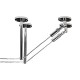 Supports longs pour câble tendu T.B.T.. chrome. 2 pièces. 16 cm