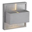 DACU UP-DOWN LED BEAM applique. carrée. gris argent. 2x 1W. 2700K. IP44