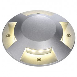 BIG LED PLOT rond. 4 fenêtres. gris argent