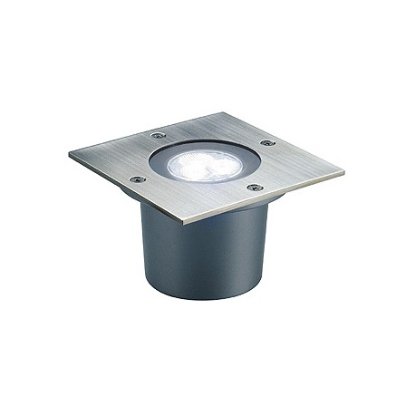 WETSY POWER LED encastré. carré. inox 316. 3x 1W. blanc. IP67