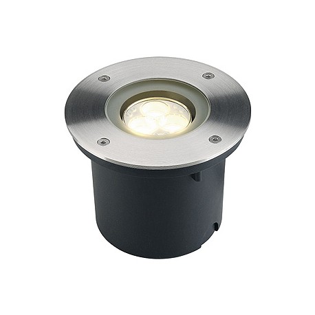 WETSY POWER LED encastré. rond. inox 316. 3x 1W. blanc chaud. IP67