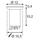 SOLASTO rond. encastré de sol ext.. Inox 304. GU10 6W