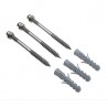Accessoires de fixation. inox. filetage M8. écrous. chevilles et rondelles inclus