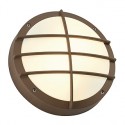 BULAN GRID applique. ronde. fonte rouillée. E27. max. 2x 25W. diffuseur PVC