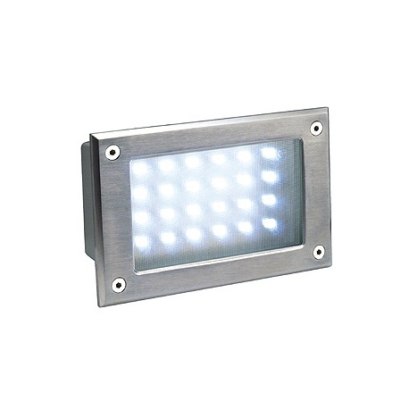 BRICK LED 24 inox 304. encastré. inox brossé. 5W. 3000K. IP54