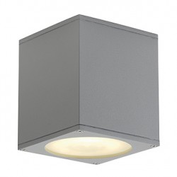 BIG THEO OUT plafonnier. carré. gris argent. ES111. max. 75W