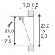 DOWNUNDER LED 15 encastré mural. blanc. 0.9W. blanc chaud. IP44