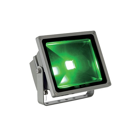 FLOODI 30W (RF). projecteur ext. gris argent. LED 3en1 RGB. 130 degrés. IP65. avec télécommande