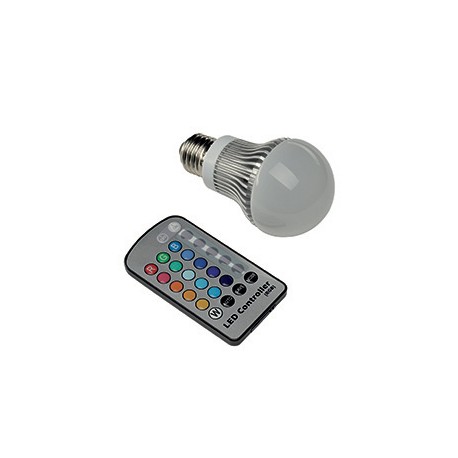 Fiesta Bulb 3. E27. 5.5W LED. RGB changement de couleur. avec télécommande infrarouge