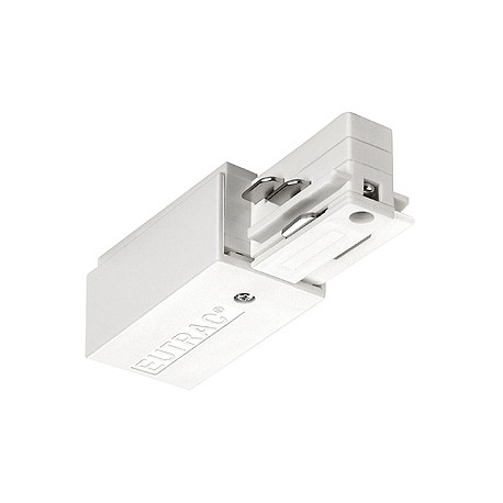 Connecteur Longitudinal SLV EUTRAC Pour Rail 3 Phases - Blanc Trafic - Pour éclairage Suspendu Ou Mural
